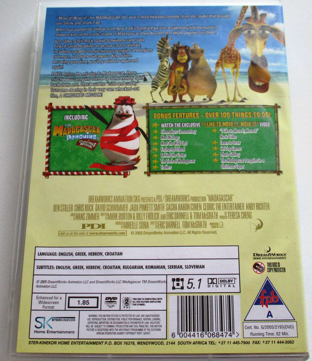 MADAGASCAR DVD [BBOX 6]