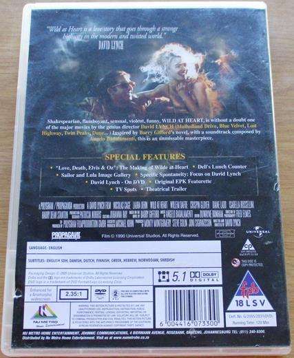 WILD AT HEART Collector's Edition Nicholas Cage DVD [BBOX 2]