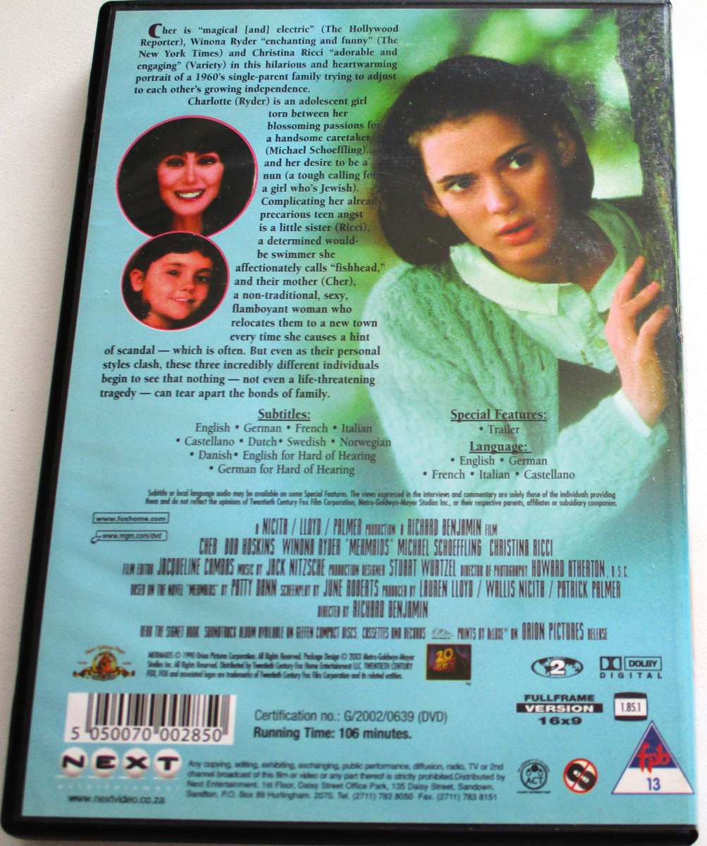 MERMAIDS Cher DVD [BBOX 5]