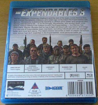 THE EXPENDABLES 3 BLU RAY [BLU RAY SHELF]