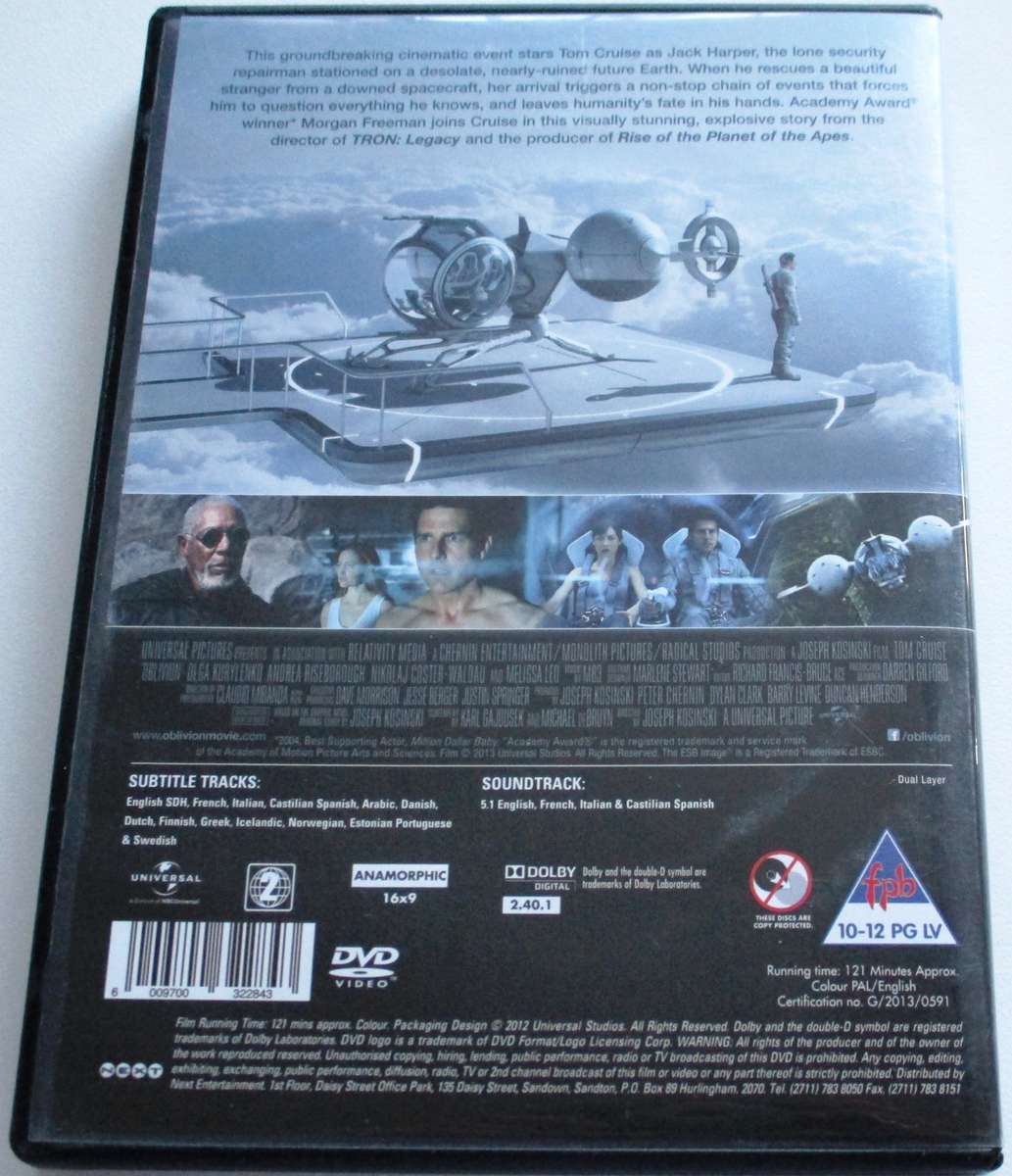 OBLIVION Tom Cruise DVD [BBOX 12]