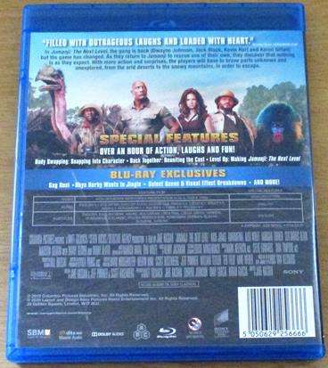 JUMANJI The Next Level Blu Ray Dwayne Johnson Jack Black [BLU RAY SHELF]
