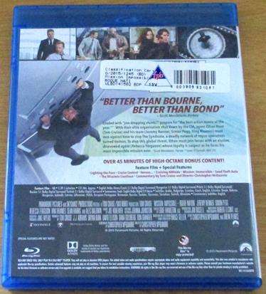 MISSION IMPOSSIBLE Rogue Nation BLU RAY Tom Cruise [BLU RAY SHELF]