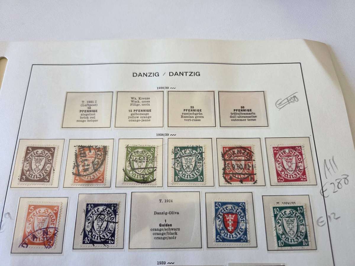 DANZIG- SCARCE 1938 ISSUES  288 EUROS  SUPERB USED