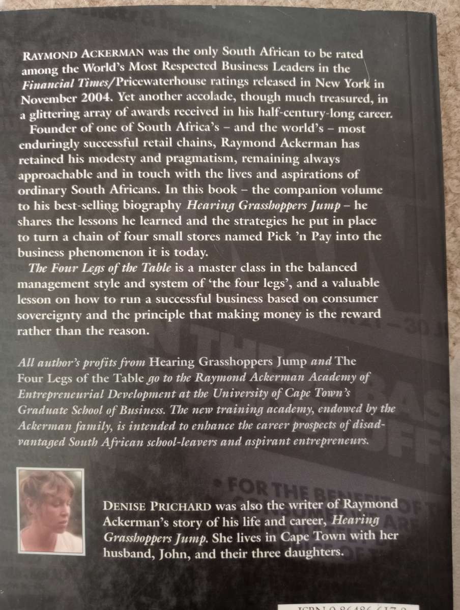 SIGNED BOOKS ON AUCTION TODAY   VERY SCARCE  " RAYMOND ACKERMAN`S RIDE TO SUCCESS   "    `