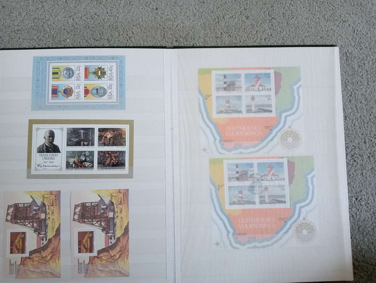 RSA-CLEAN STOCK BOOK FULL OF MINI SHEETS UMM AND CTO SEE BELOW