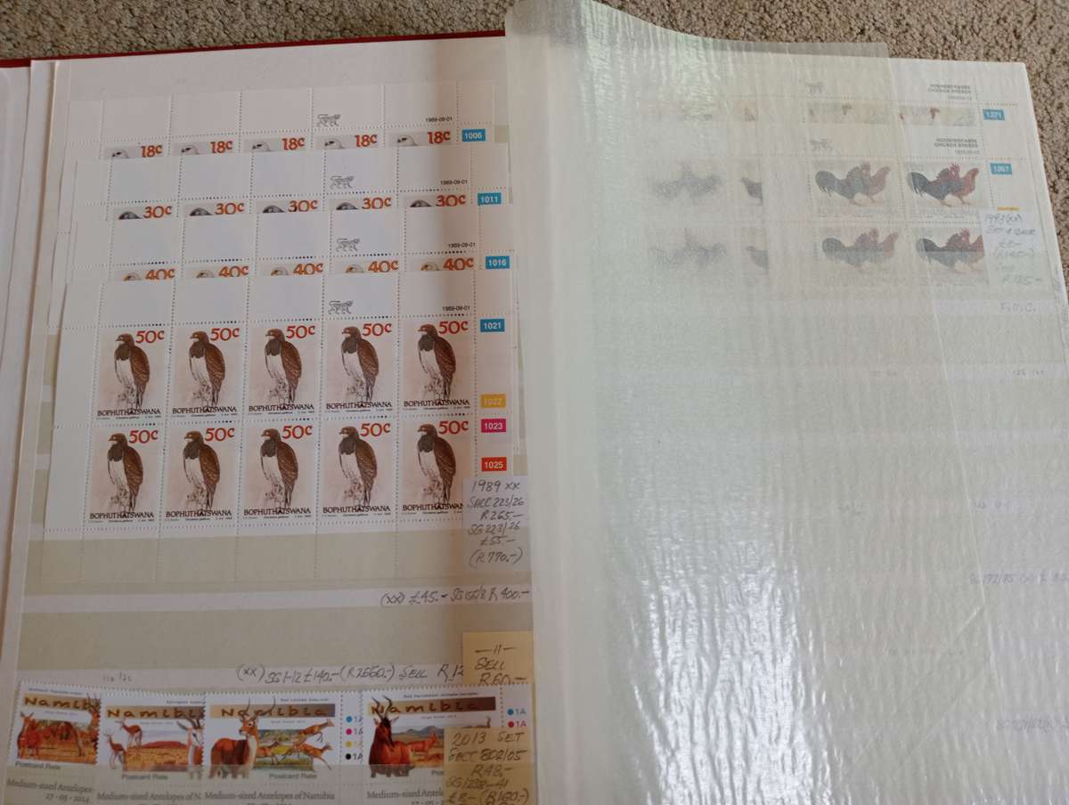 VALUABLE BIRDS ETC M/SHEETS  COLLECTION-NAMIBIA BLOCKS TBVC CONTROLS AND MANY MORE