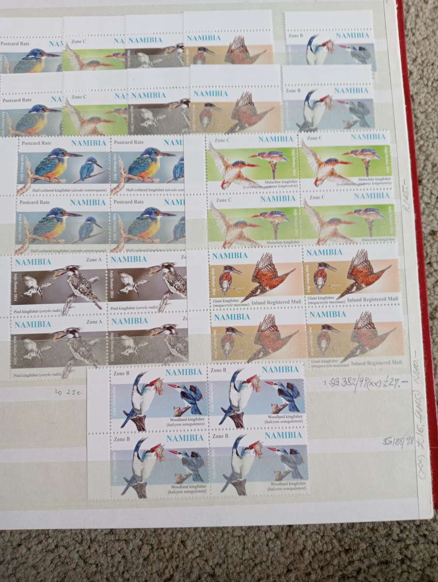 VALUABLE BIRDS ETC M/SHEETS  COLLECTION-NAMIBIA BLOCKS TBVC CONTROLS AND MANY MORE