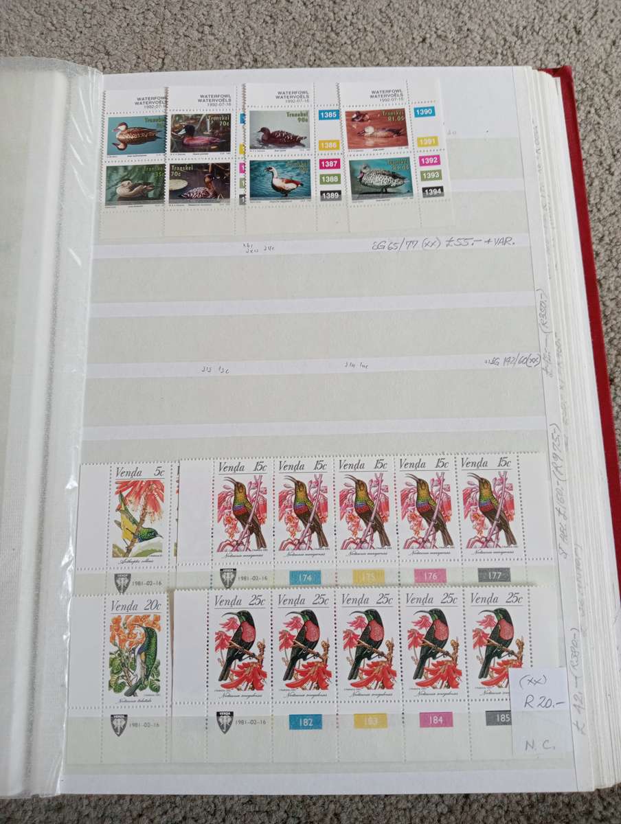 VALUABLE BIRDS ETC M/SHEETS  COLLECTION-NAMIBIA BLOCKS TBVC CONTROLS AND MANY MORE