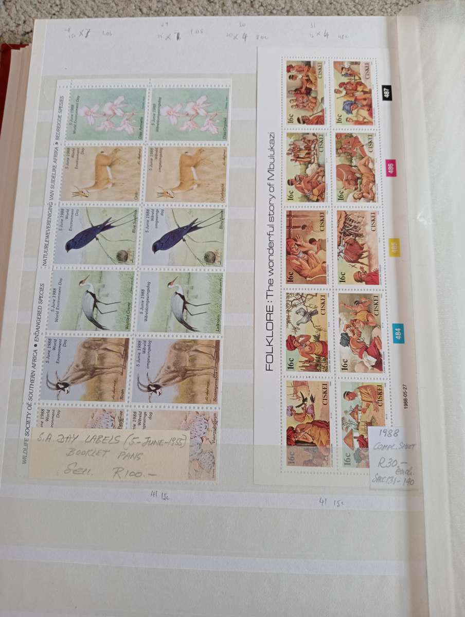 VALUABLE BIRDS ETC M/SHEETS  COLLECTION-NAMIBIA BLOCKS TBVC CONTROLS AND MANY MORE