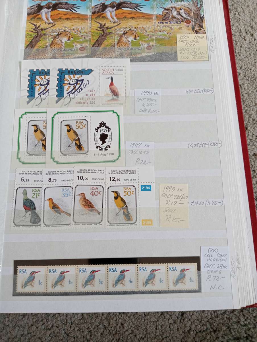 VALUABLE BIRDS ETC M/SHEETS  COLLECTION-NAMIBIA BLOCKS TBVC CONTROLS AND MANY MORE