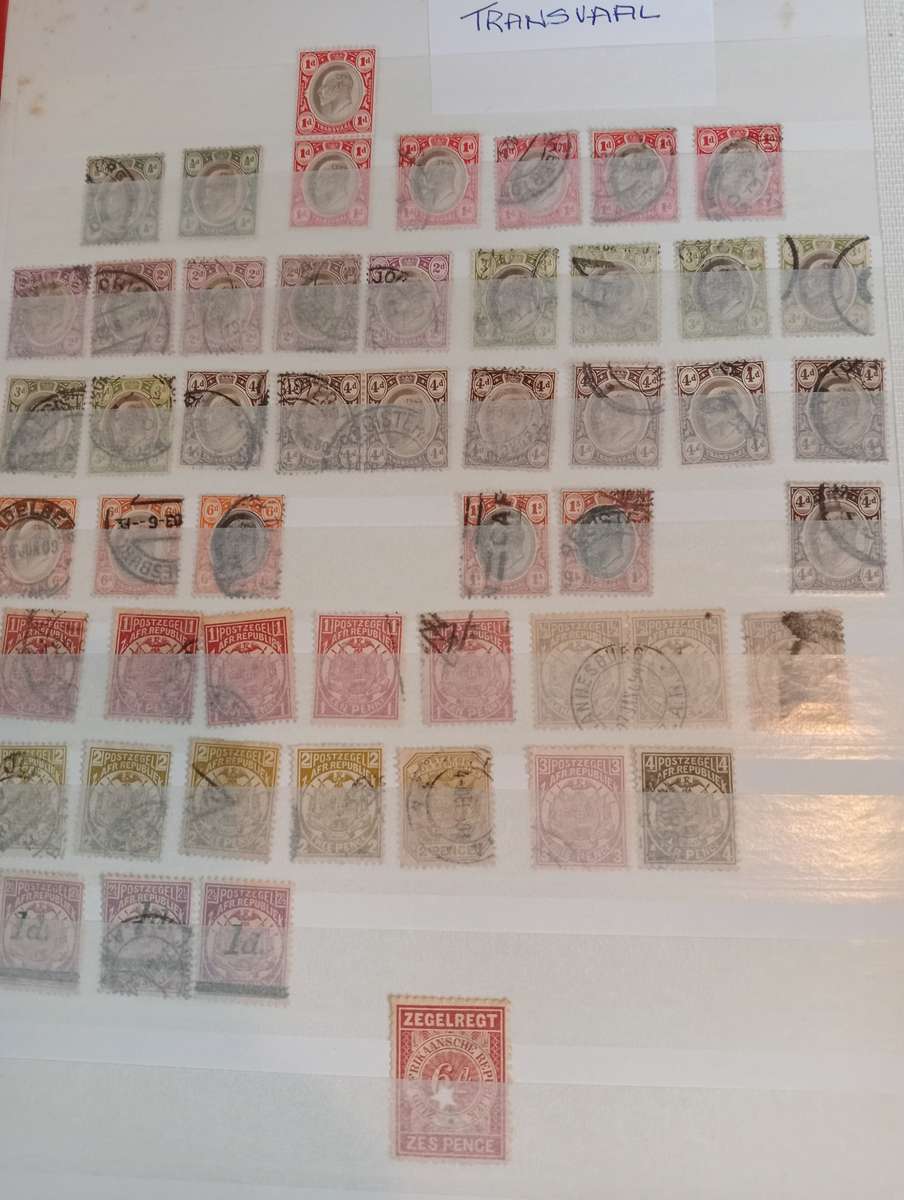 TRANSVAAL-STUNNING COLLECTION ON STOCK BOOK PAGES-SEE BELOW CANCELS +