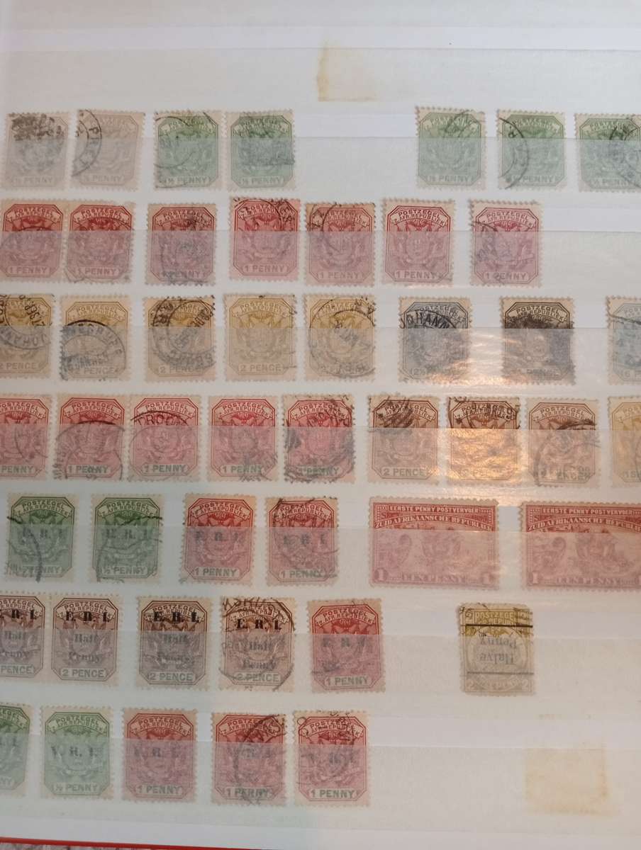 TRANSVAAL-STUNNING COLLECTION ON STOCK BOOK PAGES-SEE BELOW CANCELS +