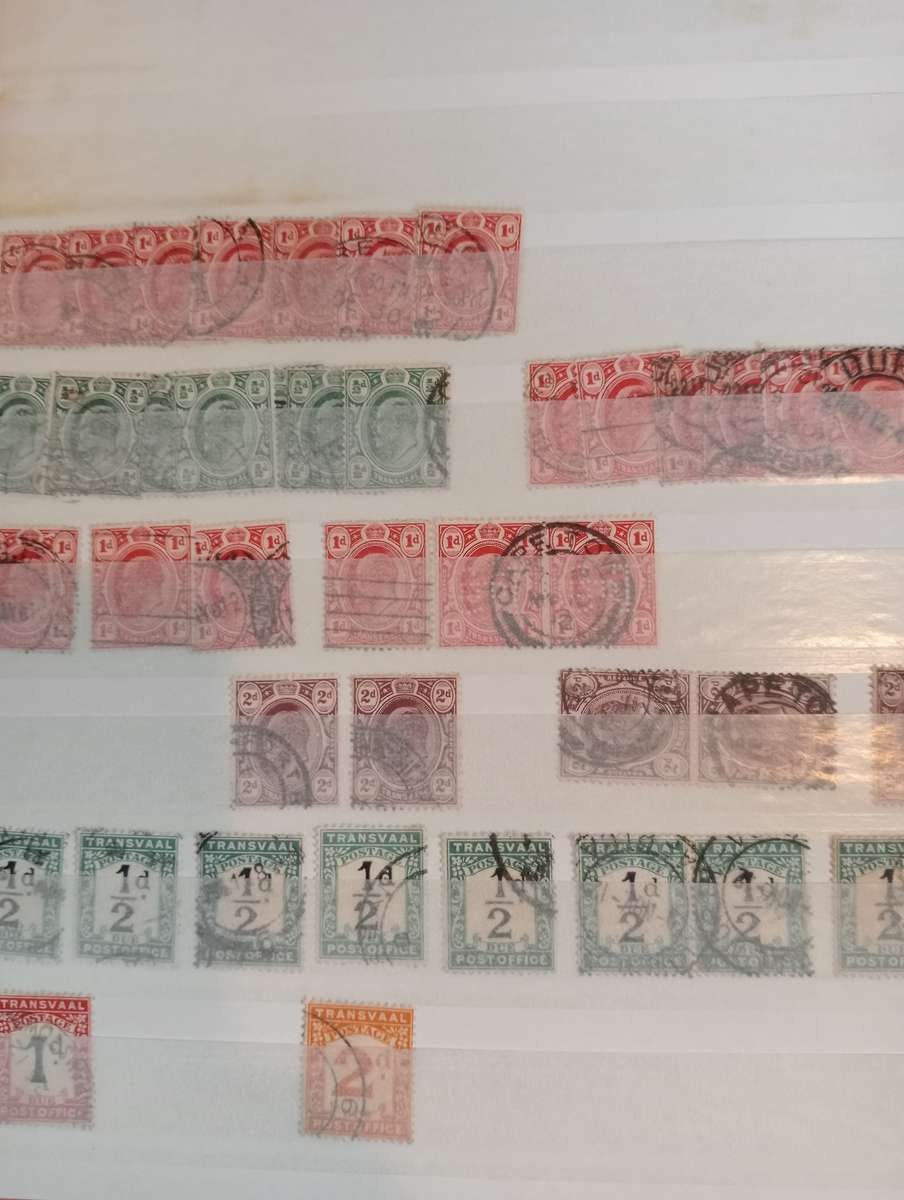 TRANSVAAL-STUNNING COLLECTION ON STOCK BOOK PAGES-SEE BELOW CANCELS +