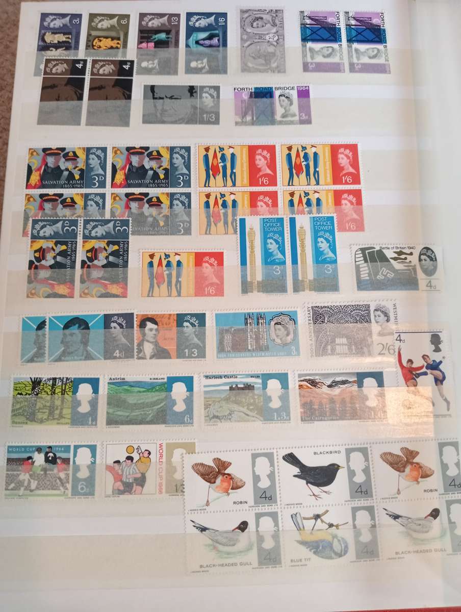 GB- COLLECTION LOVELY MINT/BLOCKS ETC ON STOCK BOOK PAGES-SEE BELOW   !!!