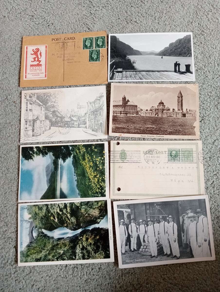 LOVELY EARLY USED/UNUSED POSTCARDS-SEE BACK BELOW