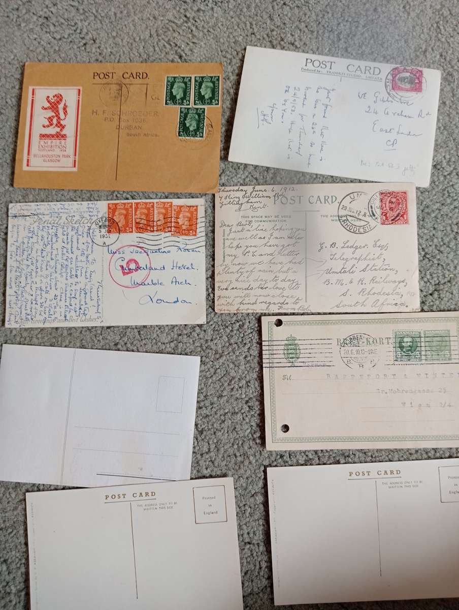 LOVELY EARLY USED/UNUSED POSTCARDS-SEE BACK BELOW