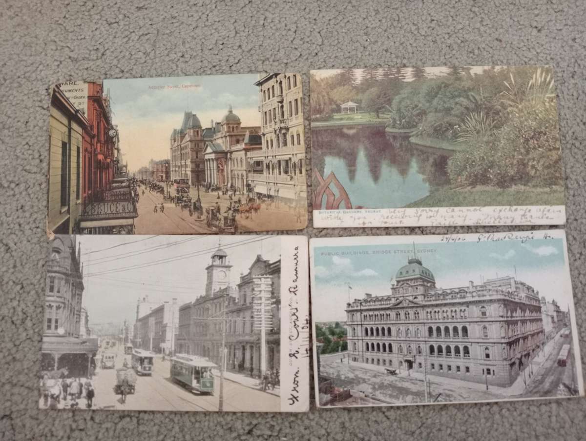 LOVELY     4 EARLY 1900`s POSTCARDS-SEE THEM ALL TODAY-ANY BUY NOW GETS AN EXTRA CARD !!!