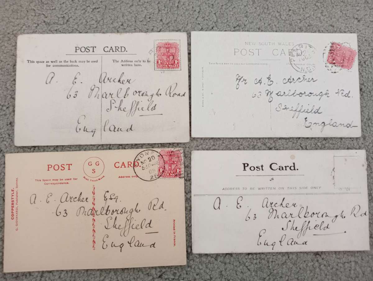 LOVELY     4 EARLY 1900`s POSTCARDS-SEE THEM ALL TODAY-ANY BUY NOW GETS AN EXTRA CARD !!!