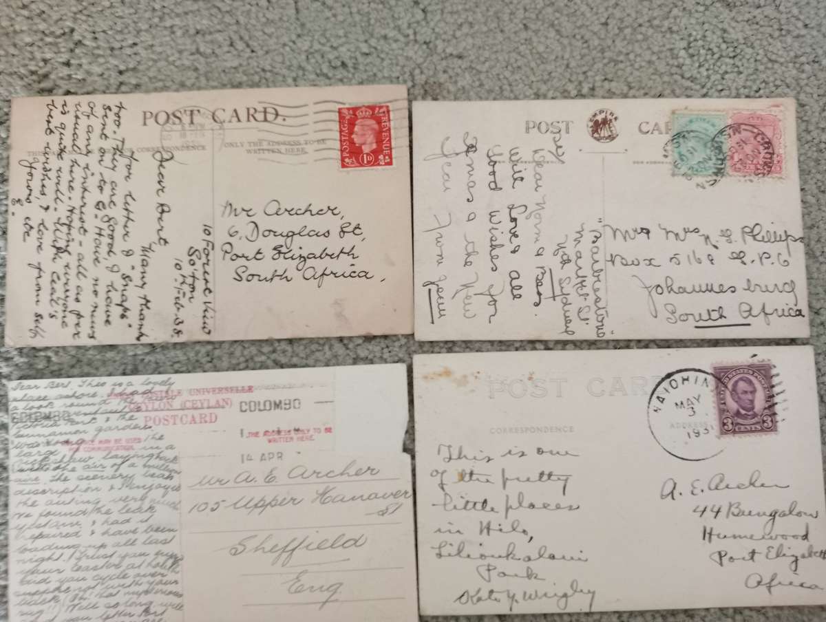 LOVELY     4 EARLY 1900`s POSTCARDS-SEE THEM ALL TODAY-ANY BUY NOW GETS AN EXTRA CARD !!!