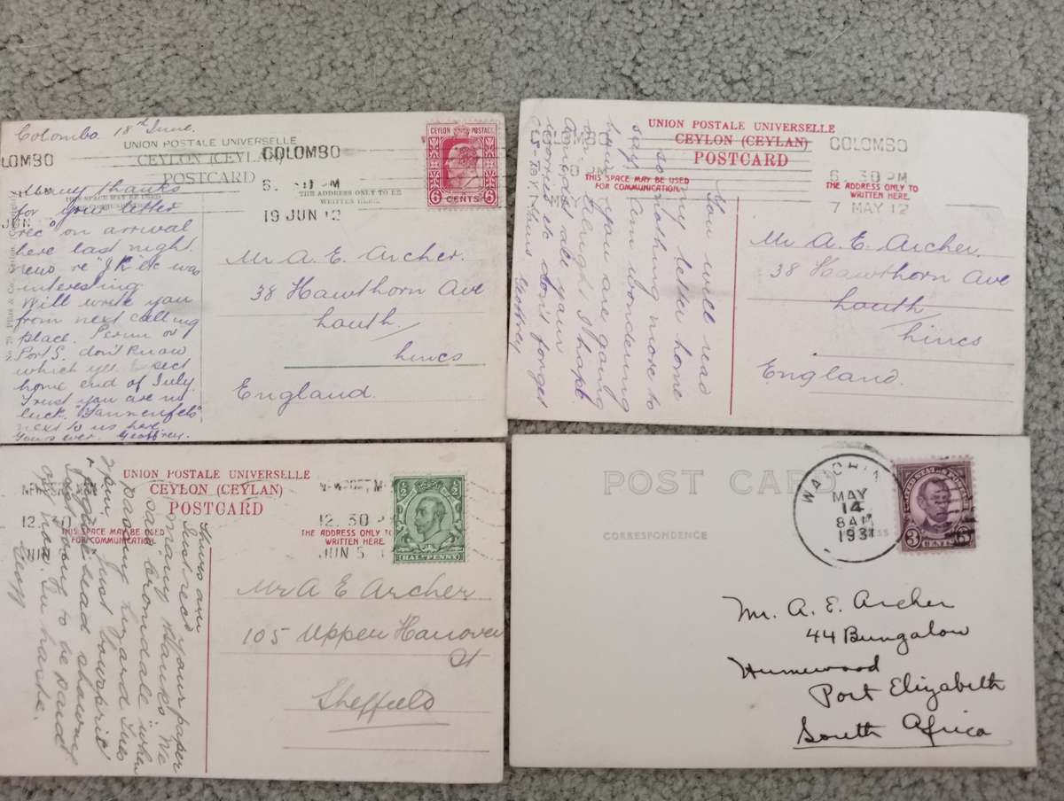 LOVELY     4 EARLY 1900`s POSTCARDS-SEE THEM ALL TODAY-ANY BUY NOW GETS AN EXTRA CARD !!!