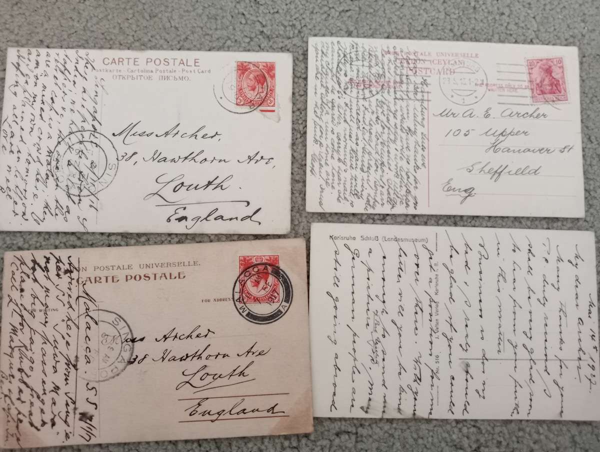 LOVELY     4 EARLY 1900`s POSTCARDS-SEE THEM ALL TODAY-ANY BUY NOW GETS AN EXTRA CARD !!!