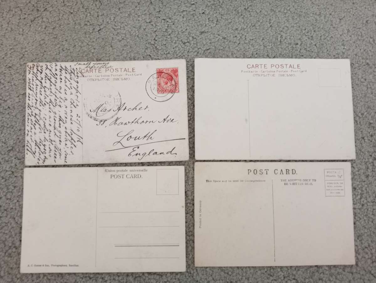 LOVELY     4 EARLY 1900`s POSTCARDS-SEE THEM ALL TODAY-ANY BUY NOW GETS AN EXTRA CARD !!!
