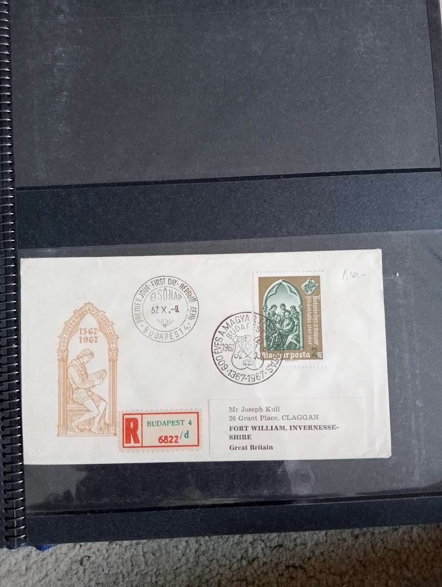 14 LOVELY 1960`S HUNGARIAN COVERS TO ENGLAND -SEE ALL BELOW AND OTHER LOTS