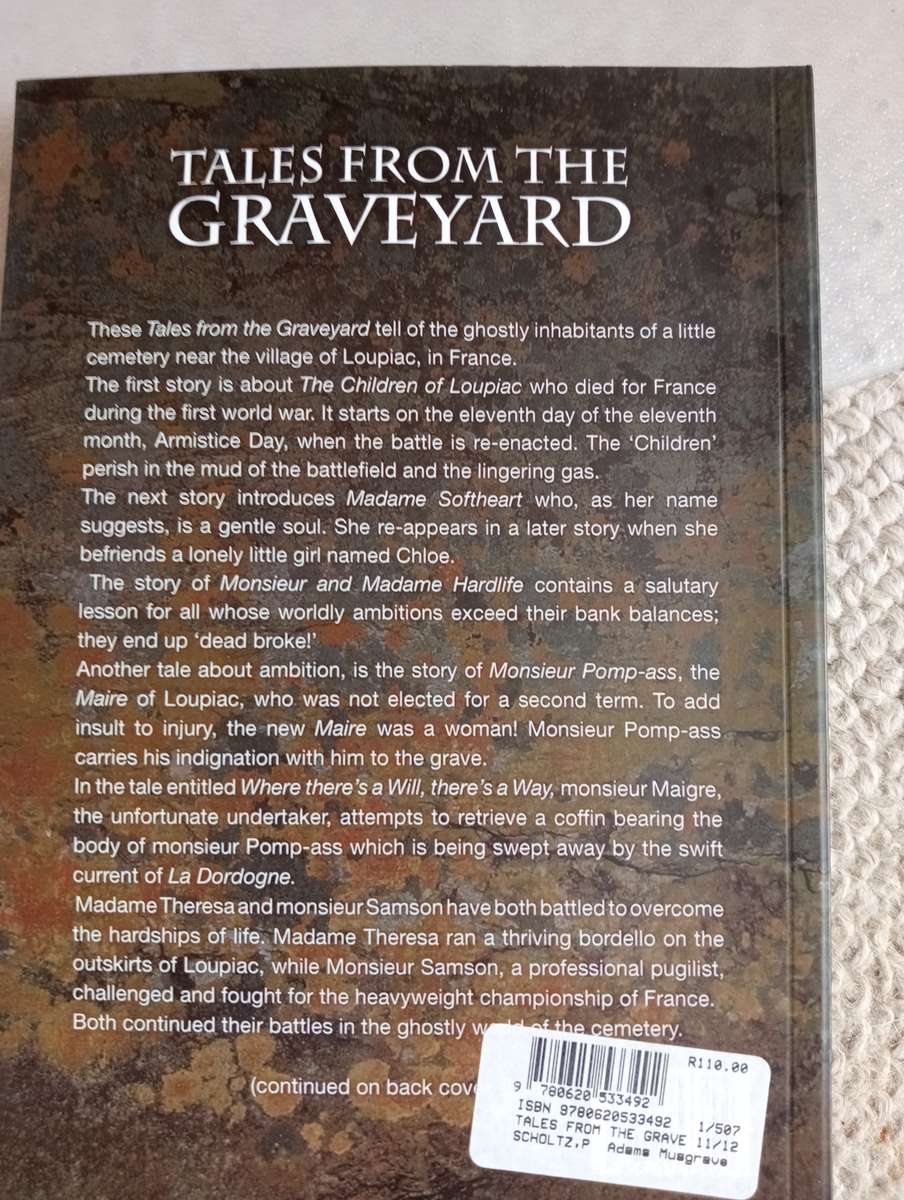 SIGNED BOOKS ON AUCTION  SOME SCARCE !!    " TALES FROM A GRAVEYARD     "