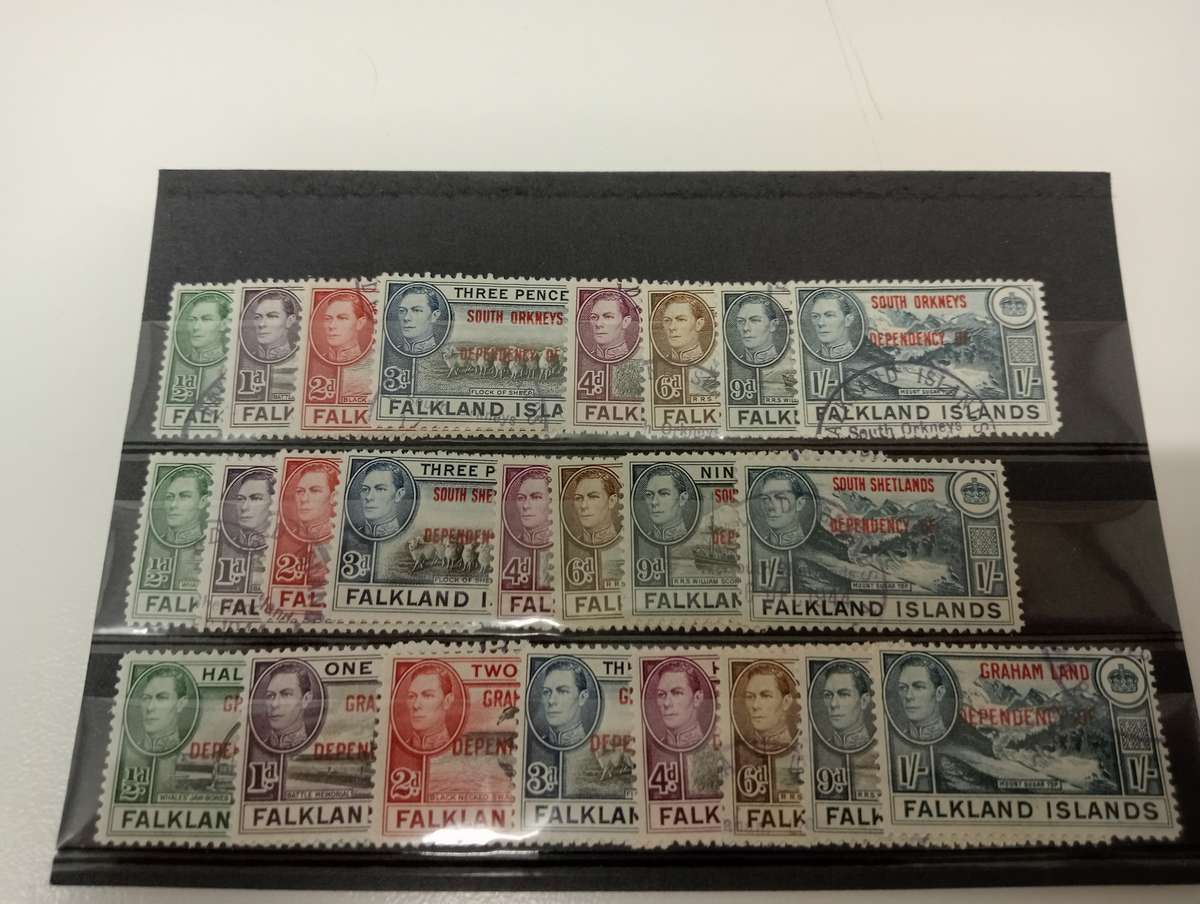 FALKLAND DEP.KGVI 3 SETS VFU   R760.00