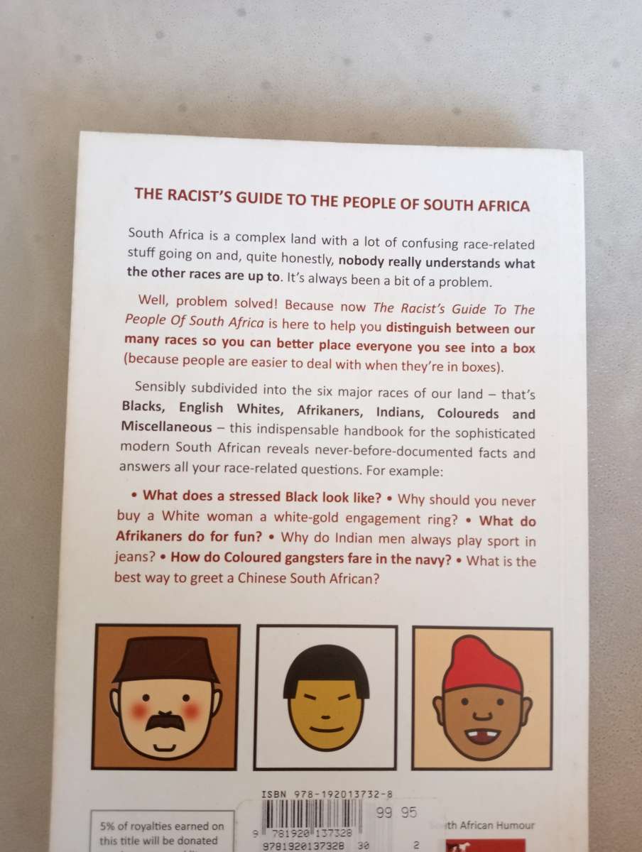 SIGNED BOOKS ON AUCTION TODAY-SOME VERY SCARCE " THE RACIST`S GUIDE TO LIVING IN S.A.   "