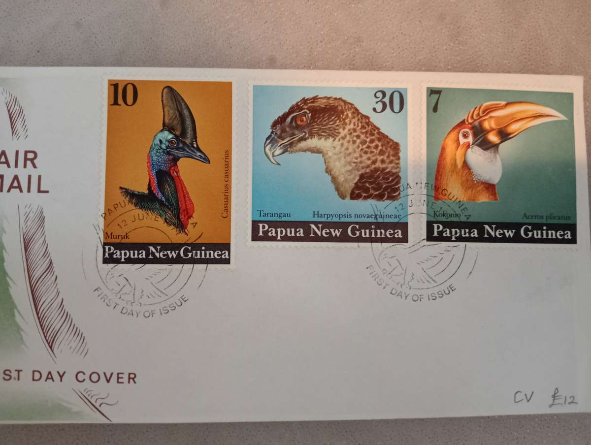 PAPUA NEW GUINEA-SCARCE BIRDS FDC