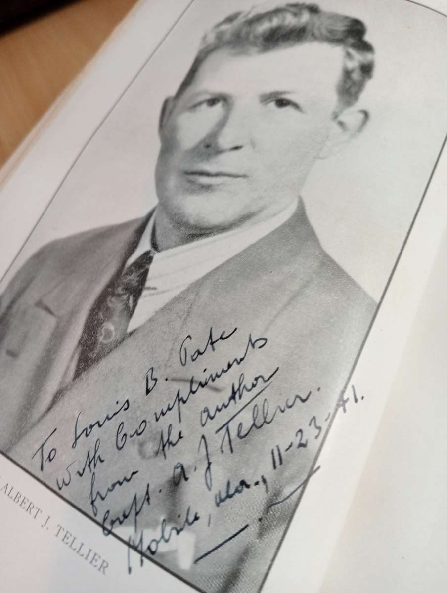 SIGNED BOOKS ON AUCTION TODAY- " RARE BOOK SIGNED BY CAPTAIN A.J.TELLIER 1941 " AFRICANA-READ BELOW