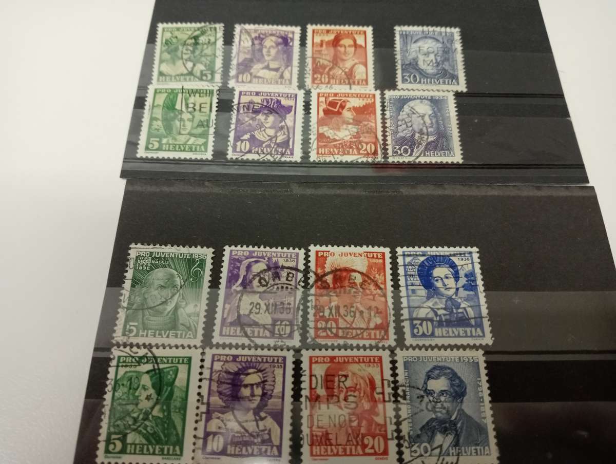 SWITZERLAND-SCARCE " PRO JOV. " FULL VFU SETS !