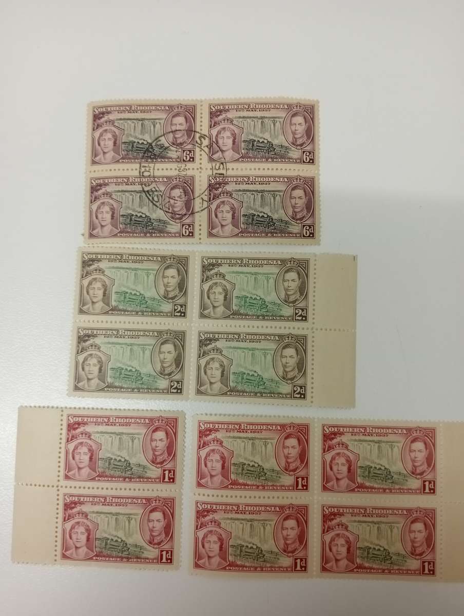 S.RHODESIA LOVELY CORONATION  BLOCKS SCARCE AS SUCH !!