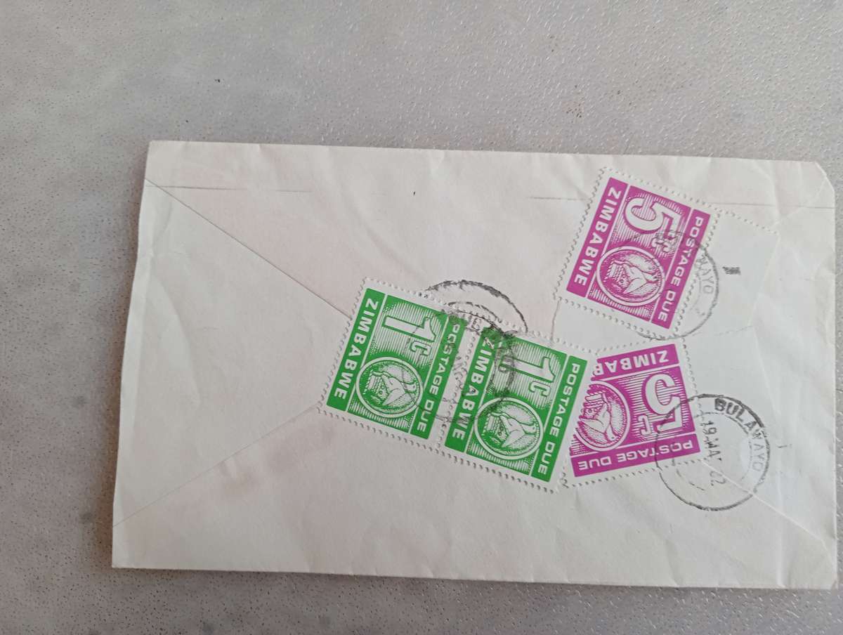 ZIMBABWE-NICE POSTAGE DUE TAXED COVER