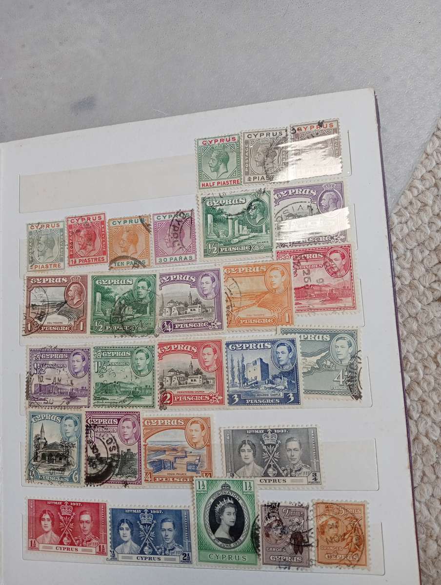 TWO VERY USEFUL STOCK BOOKS-ONE JAMMED WITH WORLD MANY EARLIES,OTHER GOOD CYPRUS SEE BELOW