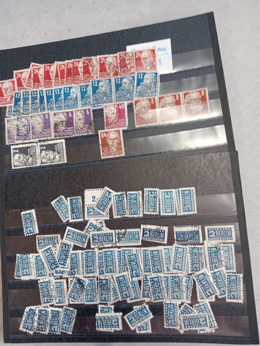 MASSIVE GOOD GERMANY,SAAR AND BERLIN COLLECTION IN CARD BOX WITH ALL THE STOCK CARDS-SEE BELOW