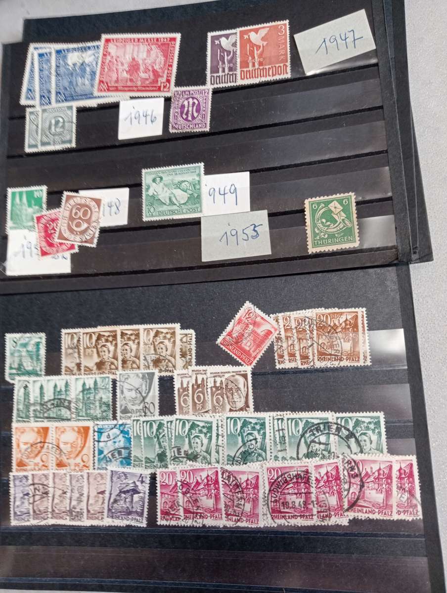 MASSIVE GOOD GERMANY,SAAR AND BERLIN COLLECTION IN CARD BOX WITH ALL THE STOCK CARDS-SEE BELOW