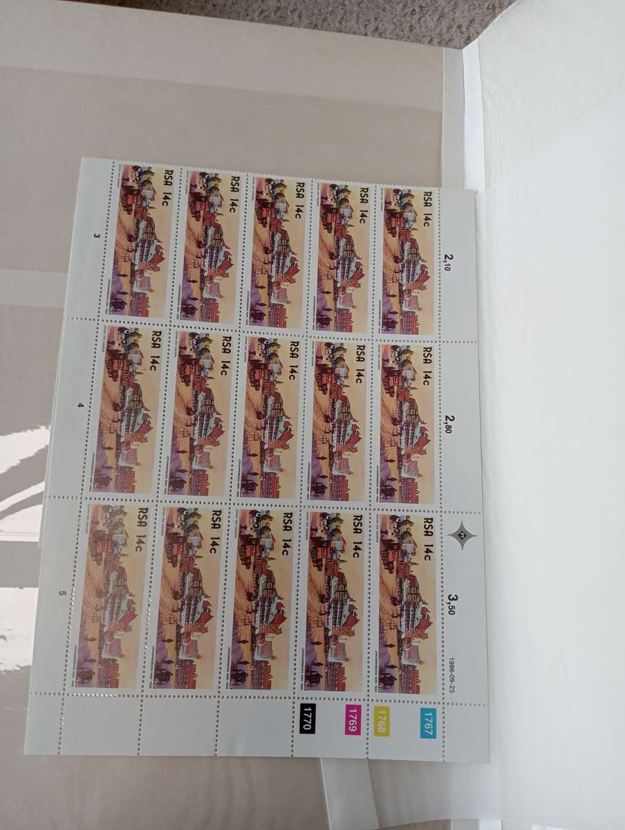 RSA-VERY USEFUL STOCK BOOK WITH MANY FULL SHEETS AND BLOCKS-HIGH VALUE LOT !!