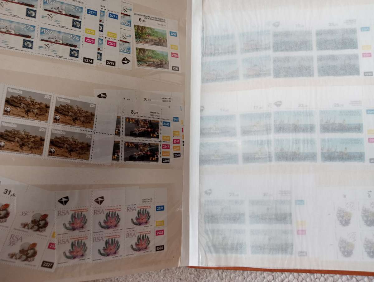 RSA-VERY USEFUL STOCK BOOK WITH MANY FULL SHEETS AND BLOCKS-HIGH VALUE LOT !!