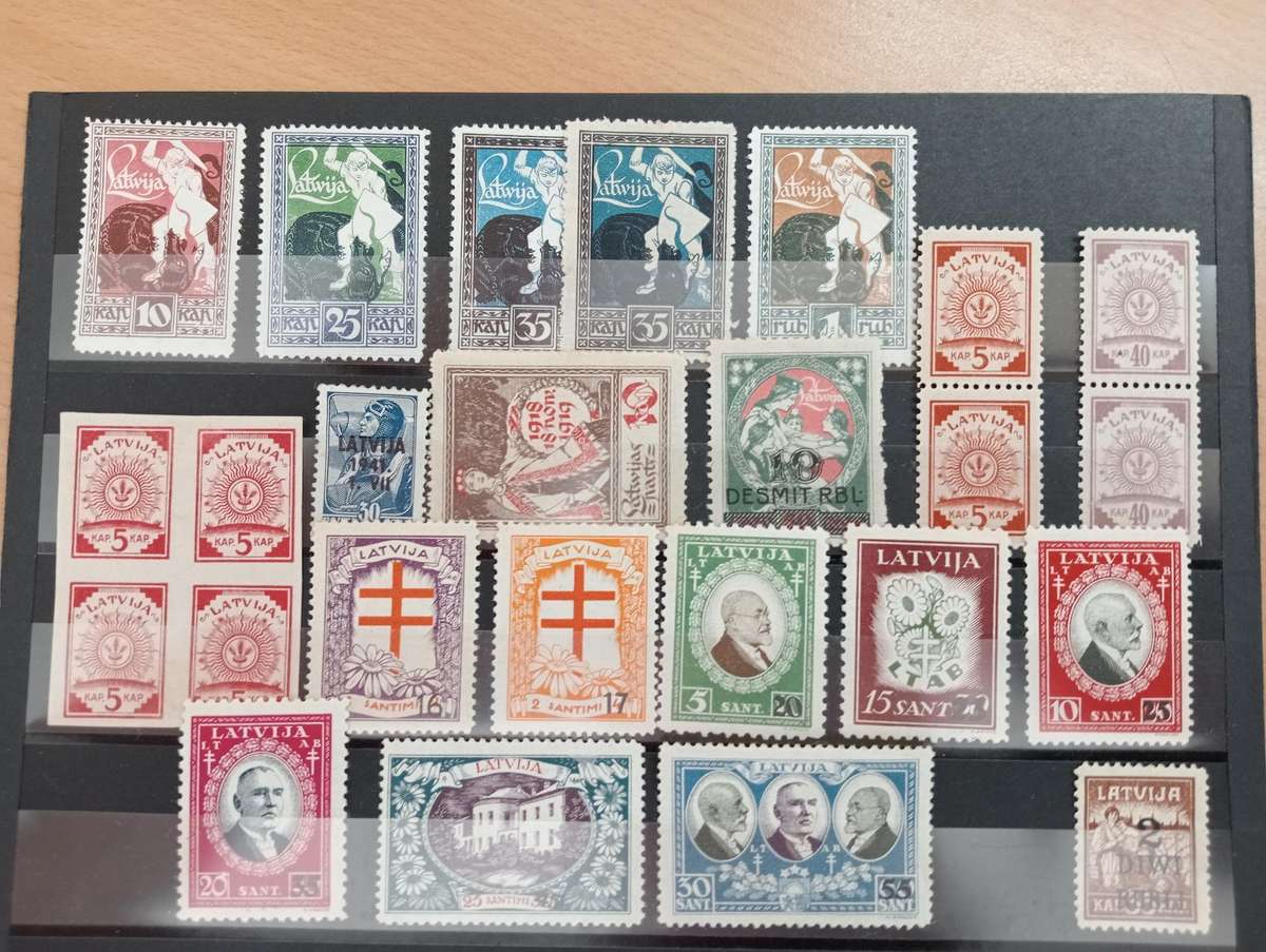 LATVIA-VFM SCARCE LOT WIT 1931 OVERPRINT SET  R2950.00