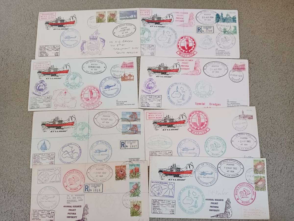 A VERY SCARCE COLLECTION OF 62  AGULHAS COVERS MANY LIMITED SOME SIGNED-MUST SEE ALL BELOW
