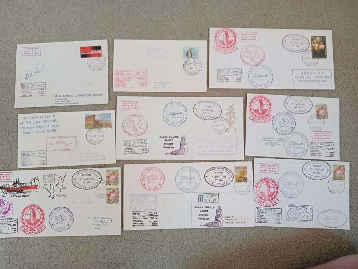 A VERY SCARCE COLLECTION OF 62  AGULHAS COVERS MANY LIMITED SOME SIGNED-MUST SEE ALL BELOW