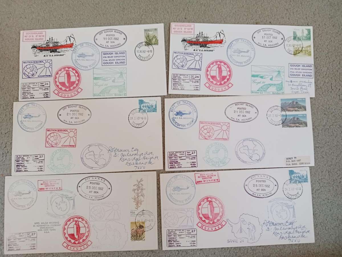 A VERY SCARCE COLLECTION OF 62  AGULHAS COVERS MANY LIMITED SOME SIGNED-MUST SEE ALL BELOW