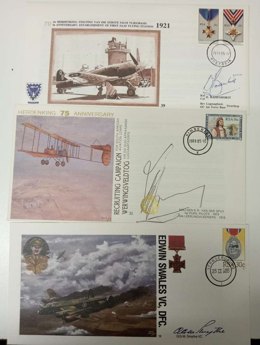 NICE GROUP OF 7 LIMITED SIGNED FLIGHT COVERS-ALL DIFFERENT