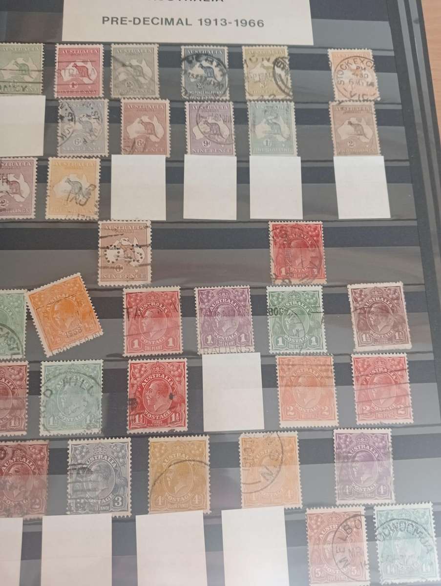 AUSTRALIA-CLEAN STOCK BOOK WITH GOOD EARLY HEADS ETC-SEE BELOW-NOT ALL SHOWN !!