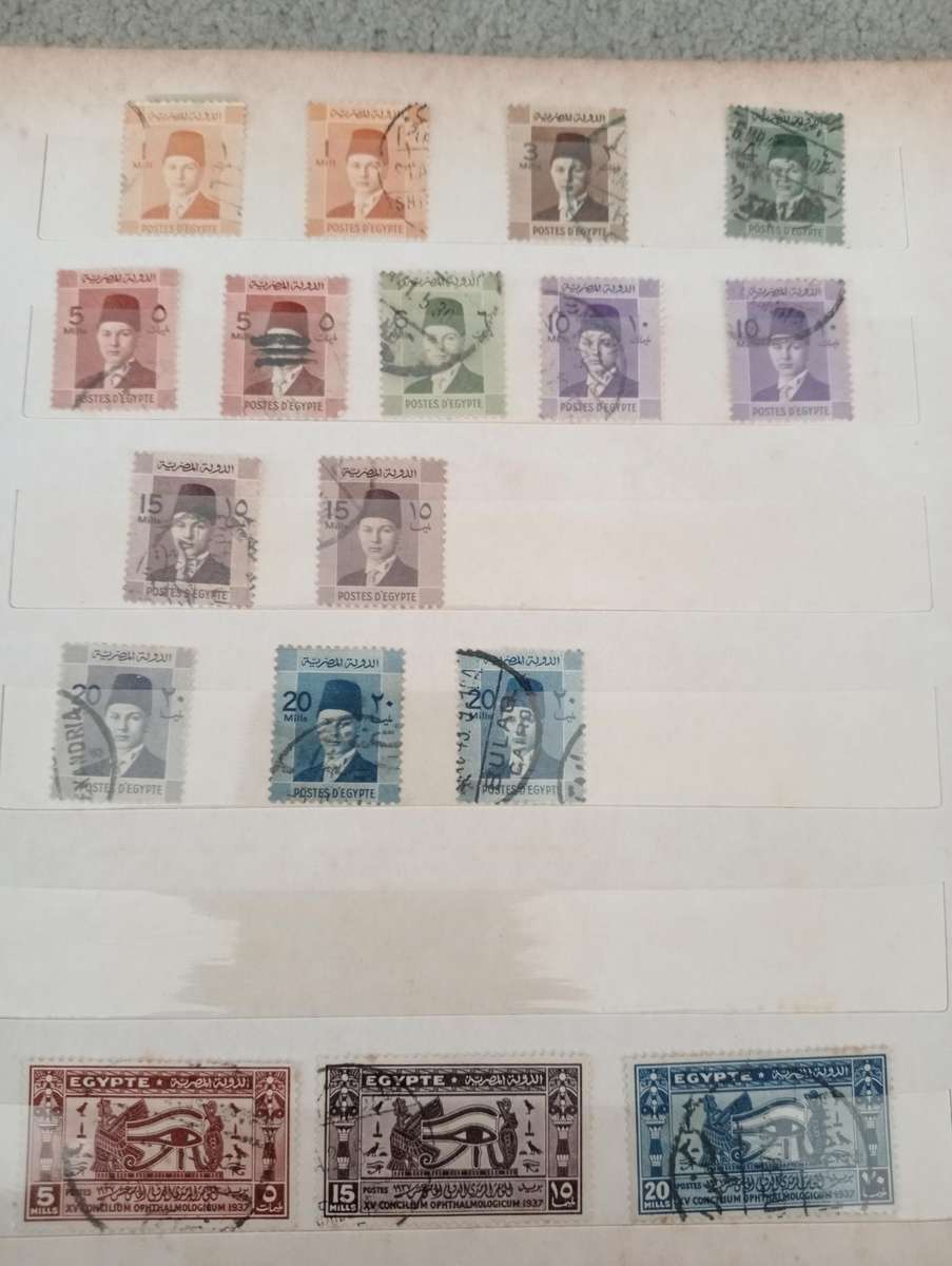 EGYPT-scarce stock book with many useful sets and singles-must see below