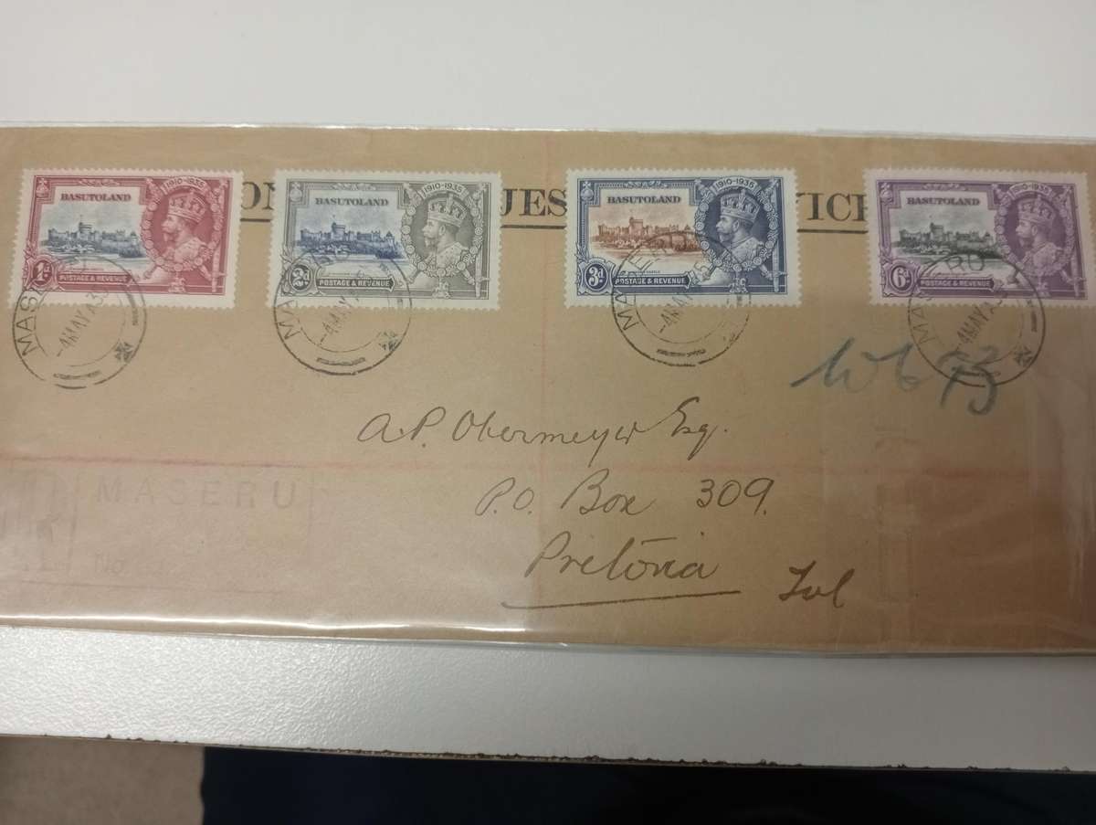 BASUTOLAND-VERY SCARCE 1935 set superb used on comm. COVER