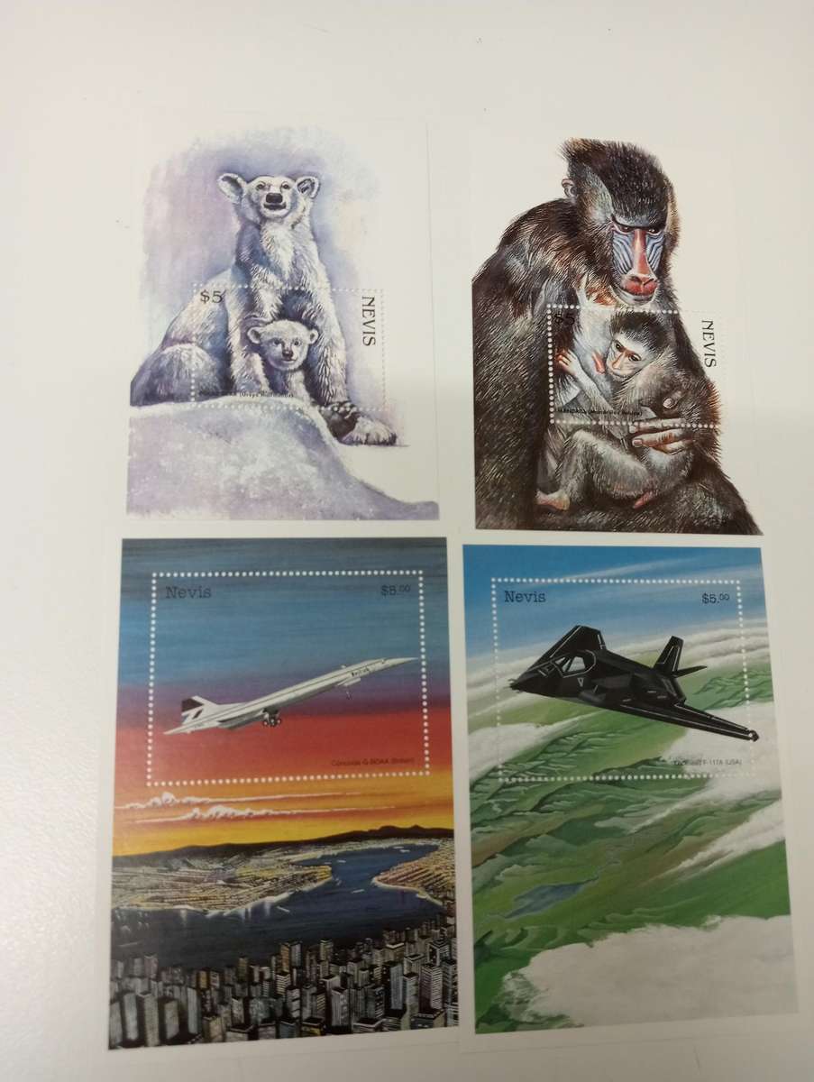 NEVIS-STUNNING MINI SHEETS-MANY birds, animals and much more + DISNEY